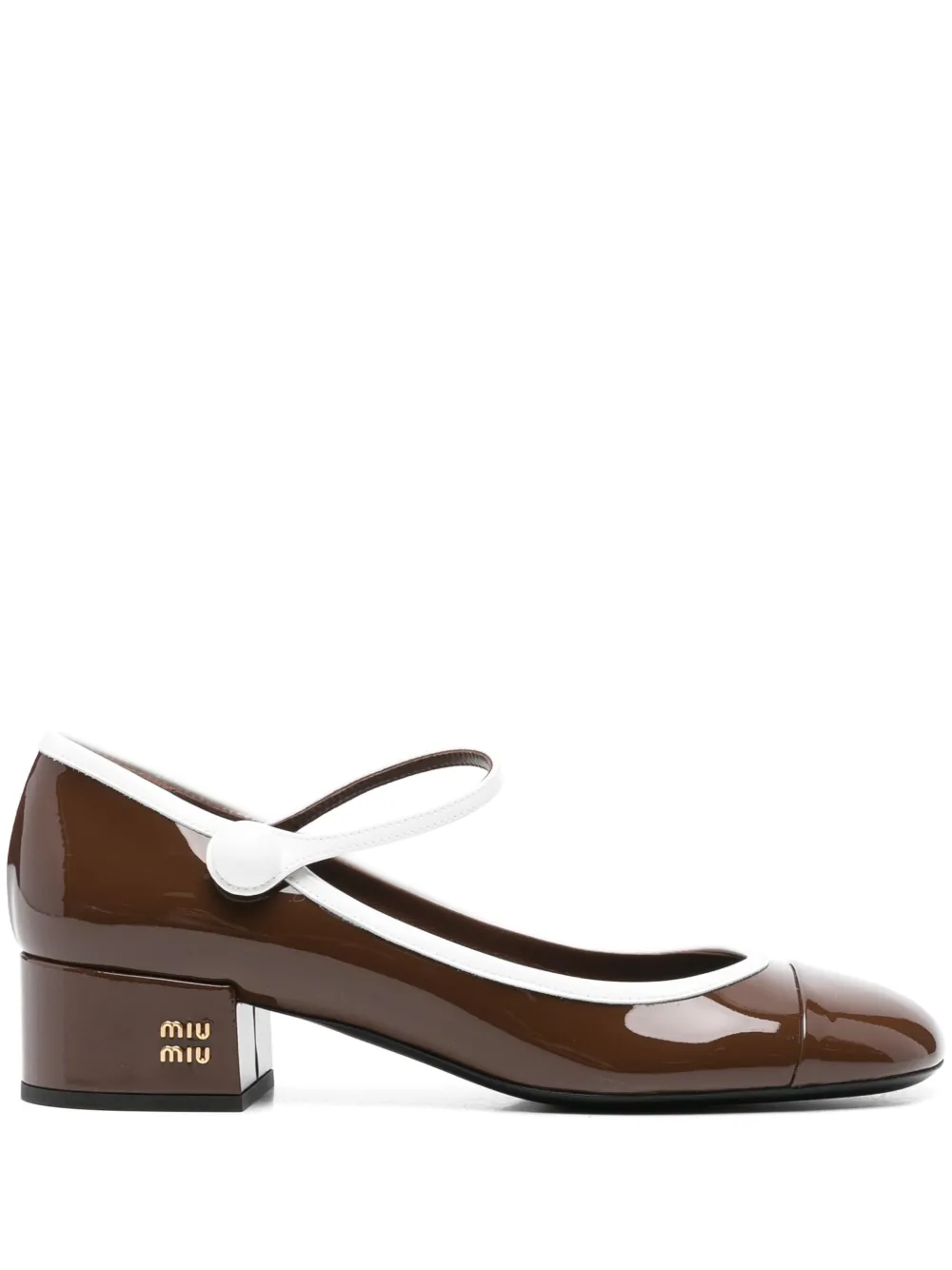 Туфли в двух тонах MIU MIU, коричневый