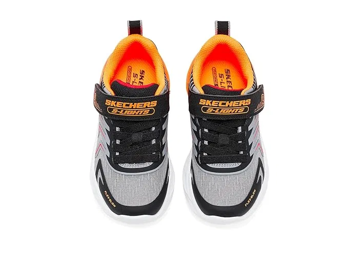 Кроссовки со светящейся подошвой Flex-Glow Ultra SKECHERS KIDS, Black/Charcoal — фото 3