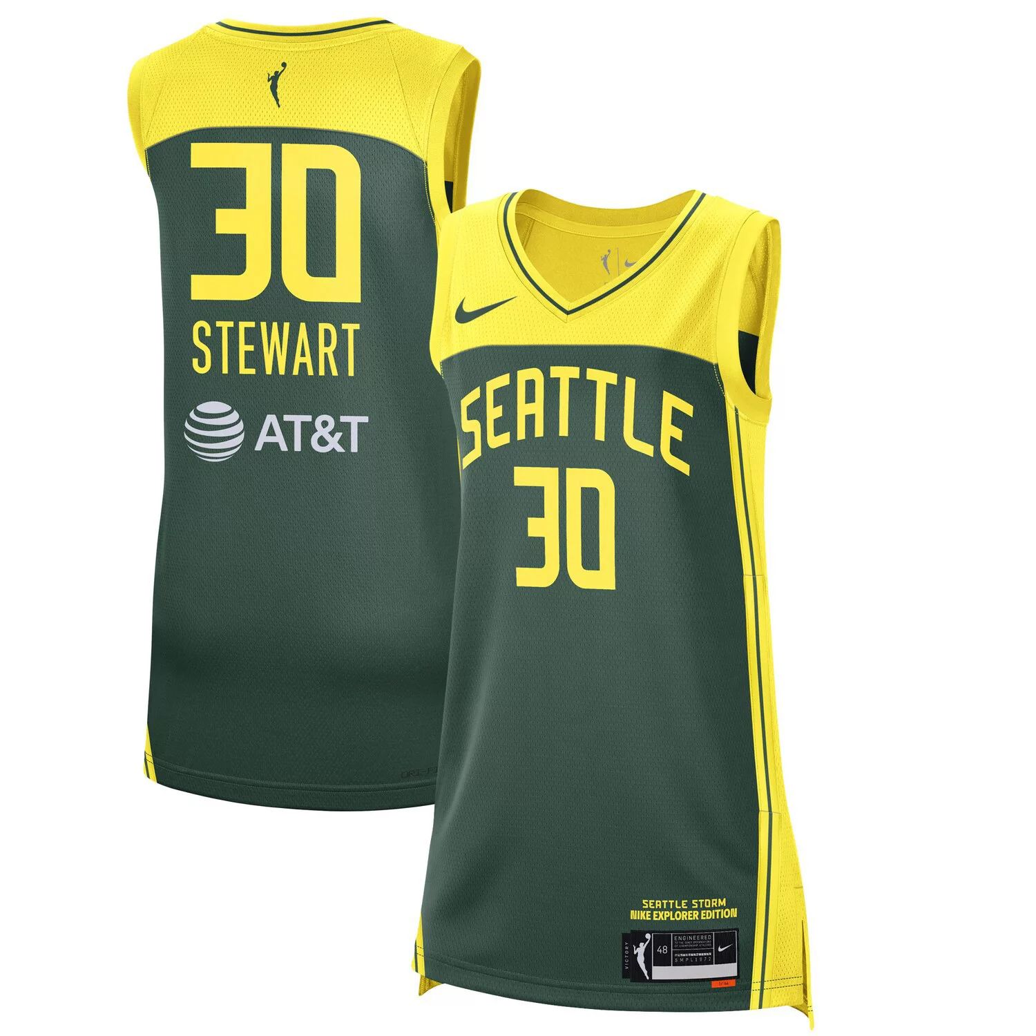 

Женское джерси Nike Breanna Stewart Green Seattle Storm 2021 Explorer Edition Victory Player Nike