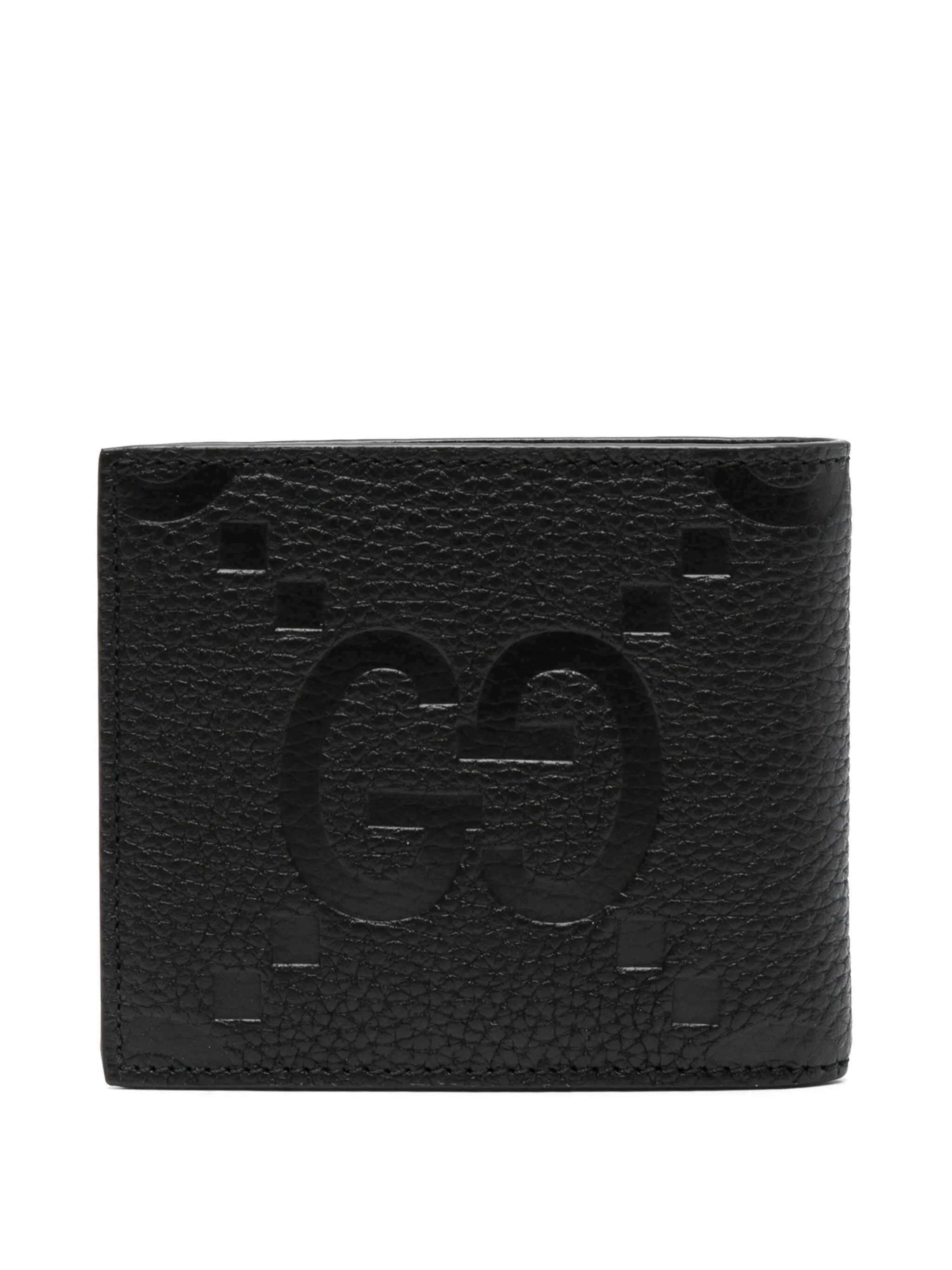Кошелек с узором Jumbo GG Gucci, черный — фото 2