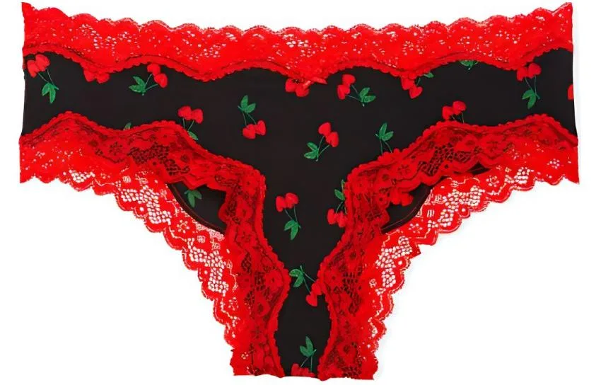 Victoria's Secret Женские трусы 1 шт черная вишня