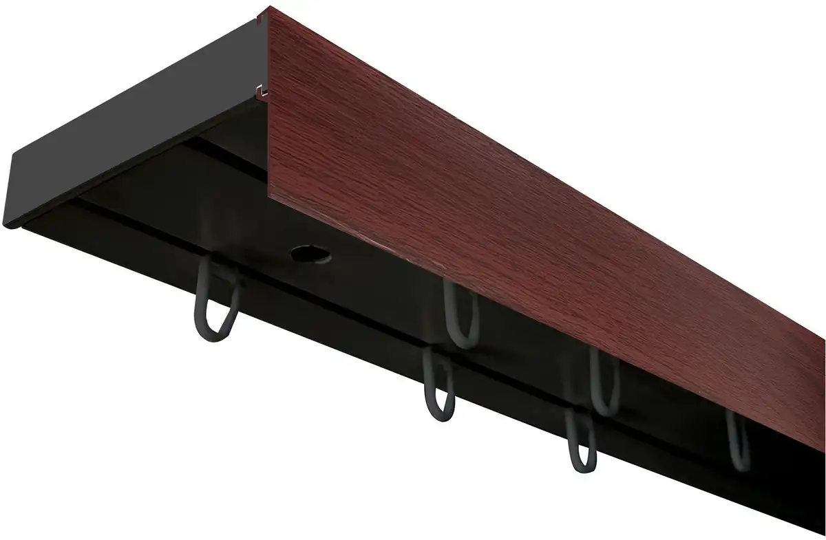 

SN DECO GROUP Карниз для штор "Карниз SH (1) с панелью 5 см", 2 направляющие, фиксированный размер 360 см, черный