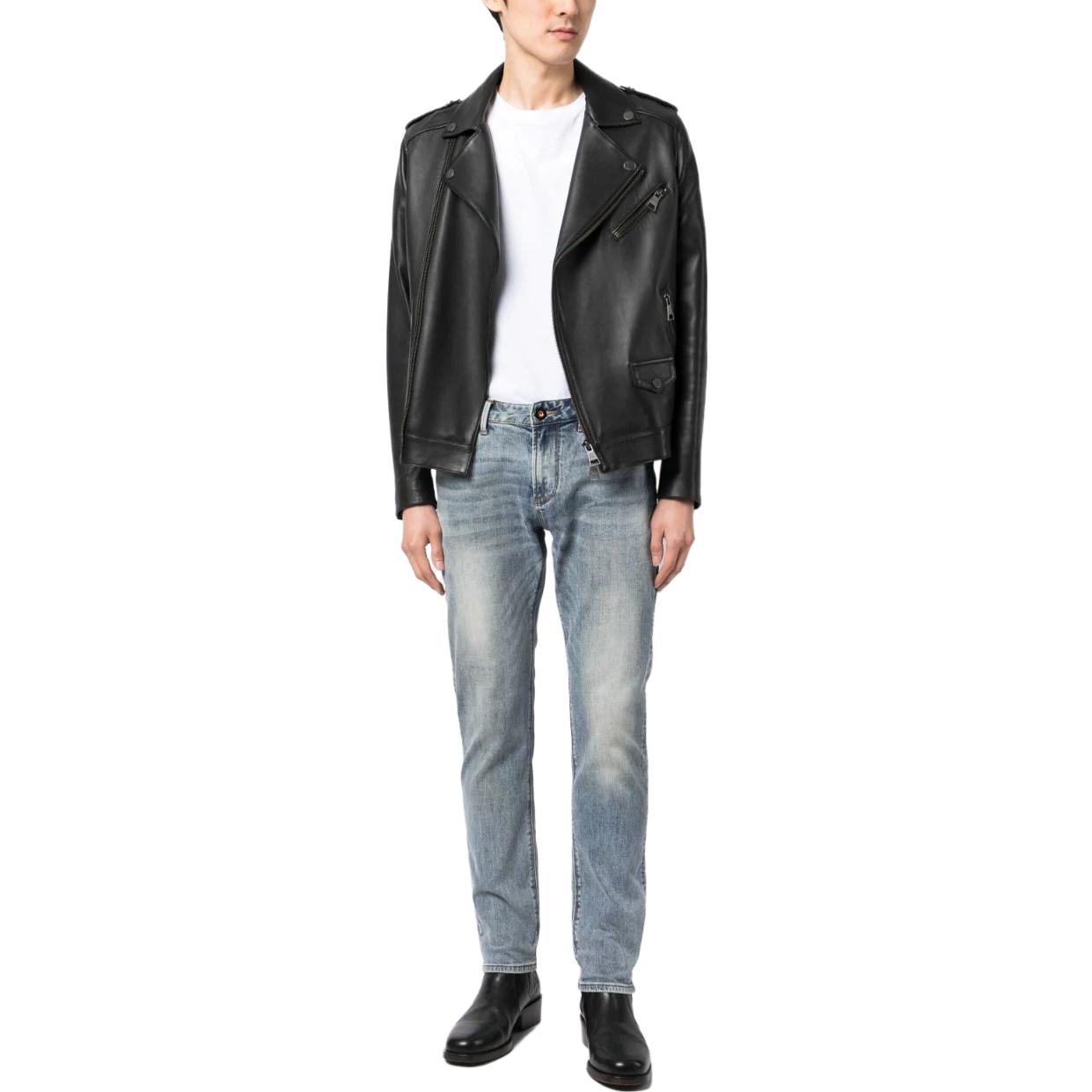 EMPORIO ARMANI Джинсы мужские Blue Gray — фото 4