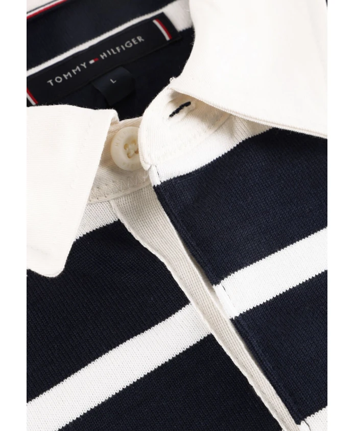 Незаменимая полосатая рубашка-поло для регби Tommy Hilfiger, синий — фото 2