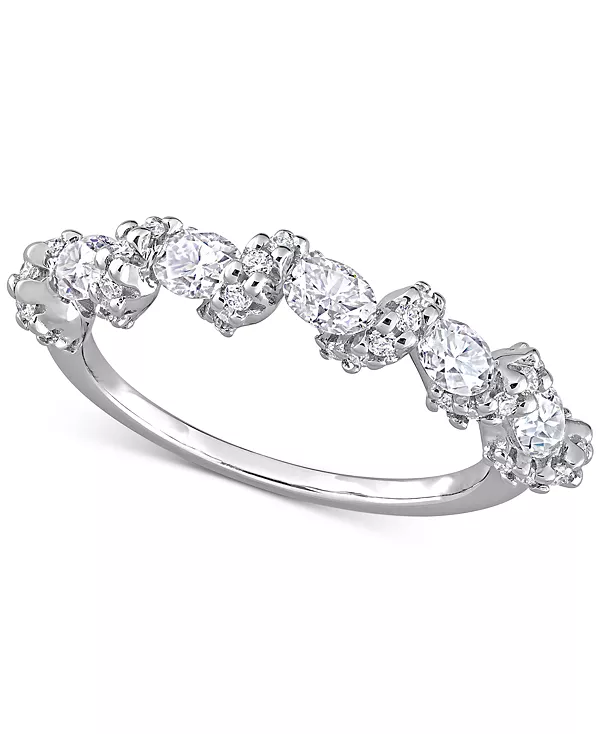 

Кольцо с выращенным в лаборатории муассанитом (1-1/4 карата) в стерлинговом серебре Macy'S, moissanite