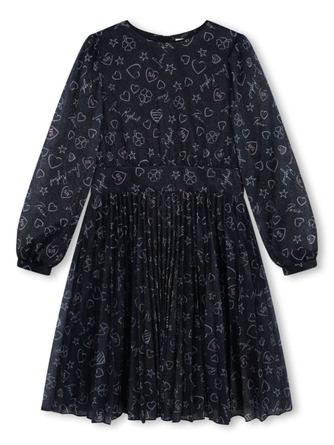 

SONIA RYKIEL ENFANT платье с графичным принтом и блестками, черный