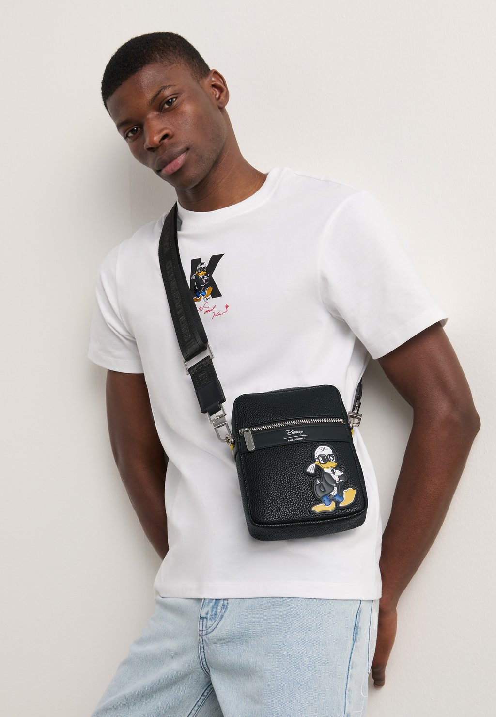 

Сумка через плечо DISNEY CROSSBODY UNISEX - Across body bag KARL LAGERFELD, черный