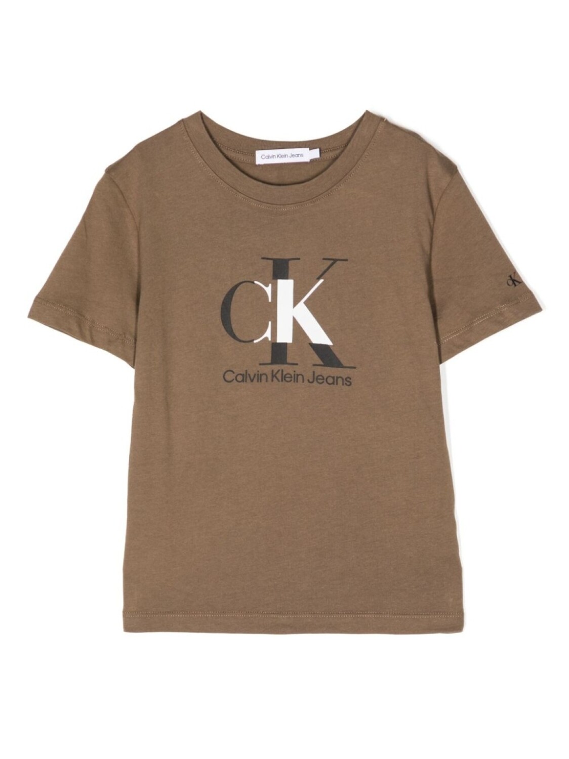 

Футболка с логотипом Calvin Klein Kids, коричневый