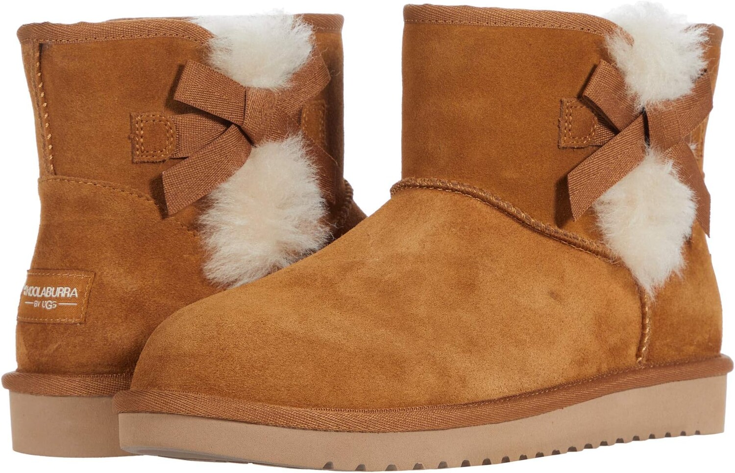 Сапоги женские Koolaburra by UGG короткие с мехом, коричневый