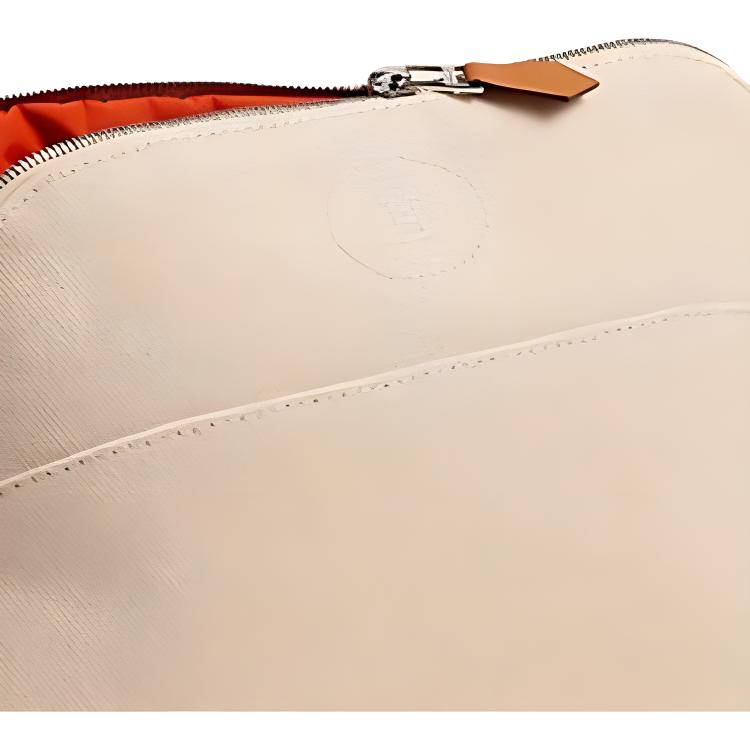 HERMES Болид хлопковая косметичка для боулинга среднего размера унисекс 01 Blanc Pure White — фото 2