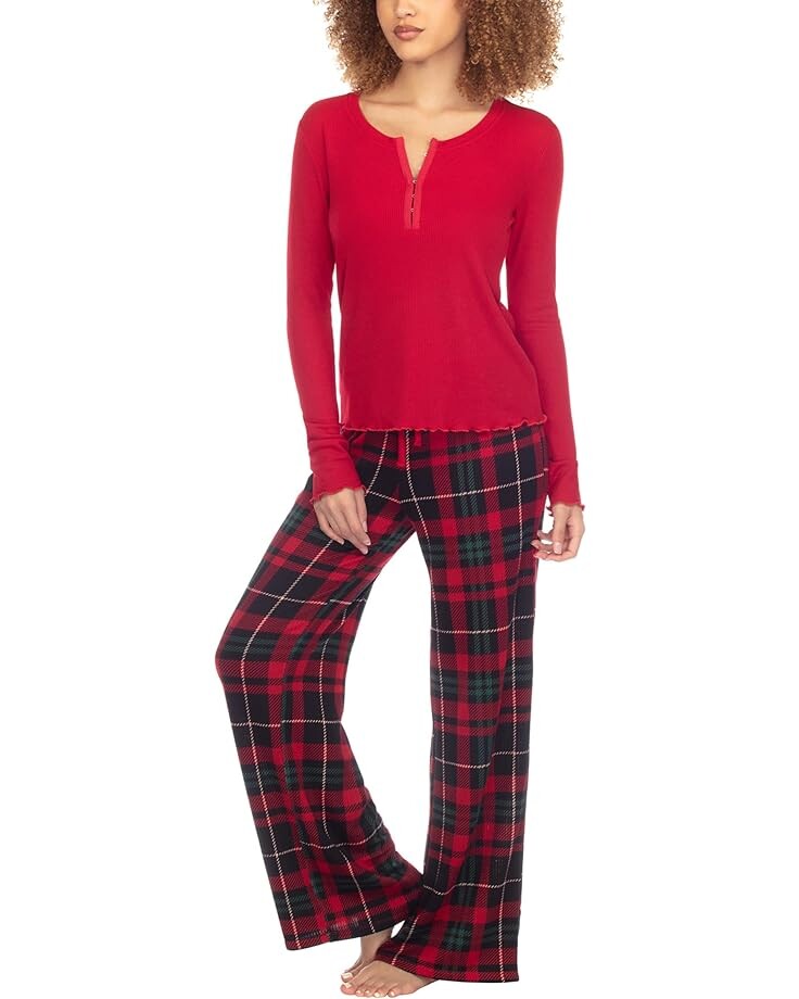 

Пижама Honeydew Intimates Snowed in Baby Waffle and Hacci, цвет Merry Plaid