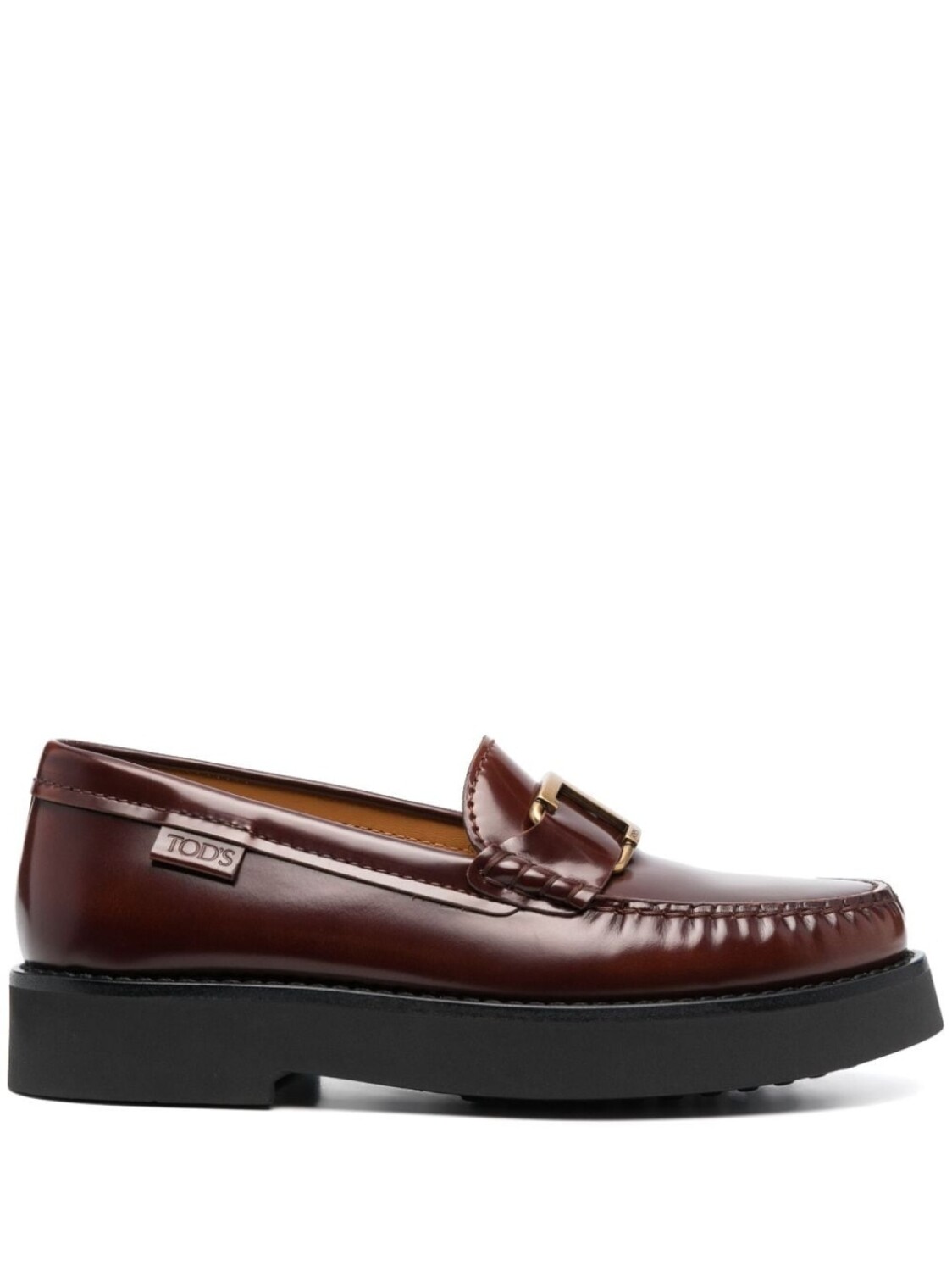 

Tod's лоферы с пряжкой-логотипом, коричневый
