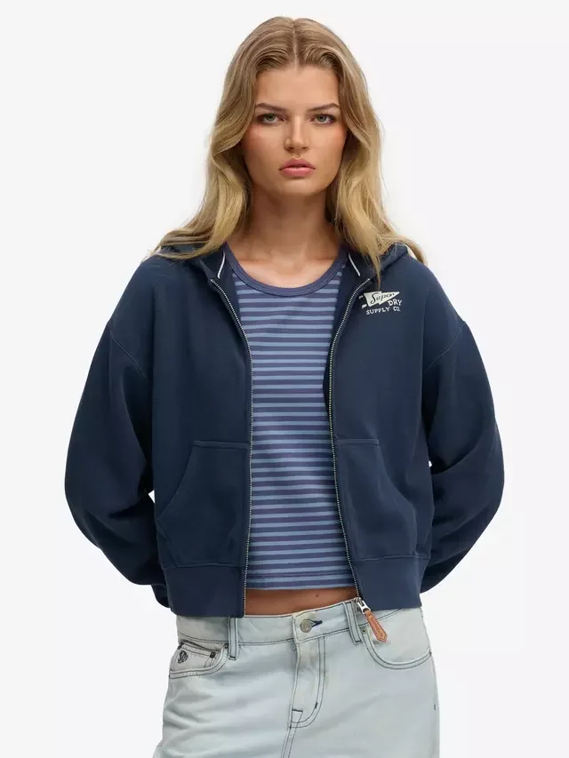 Толстовка на молнии Heritage Hamptons Superdry, Richest Navy