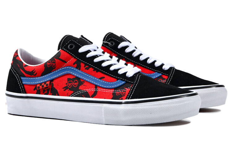 

Кроссовки Vans Old Skool Krooked By Natas For Ray Black Red Blue