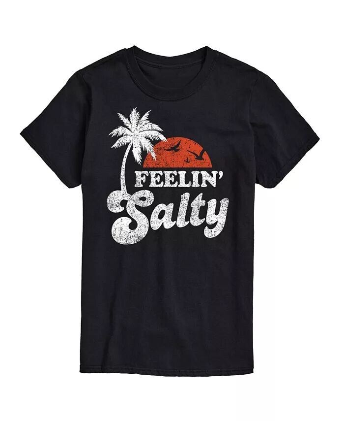 Модная футболка Hybrid Apparel для юниоров Feelin Salty с рисунком Good Vibes Llc, черный — фото 4