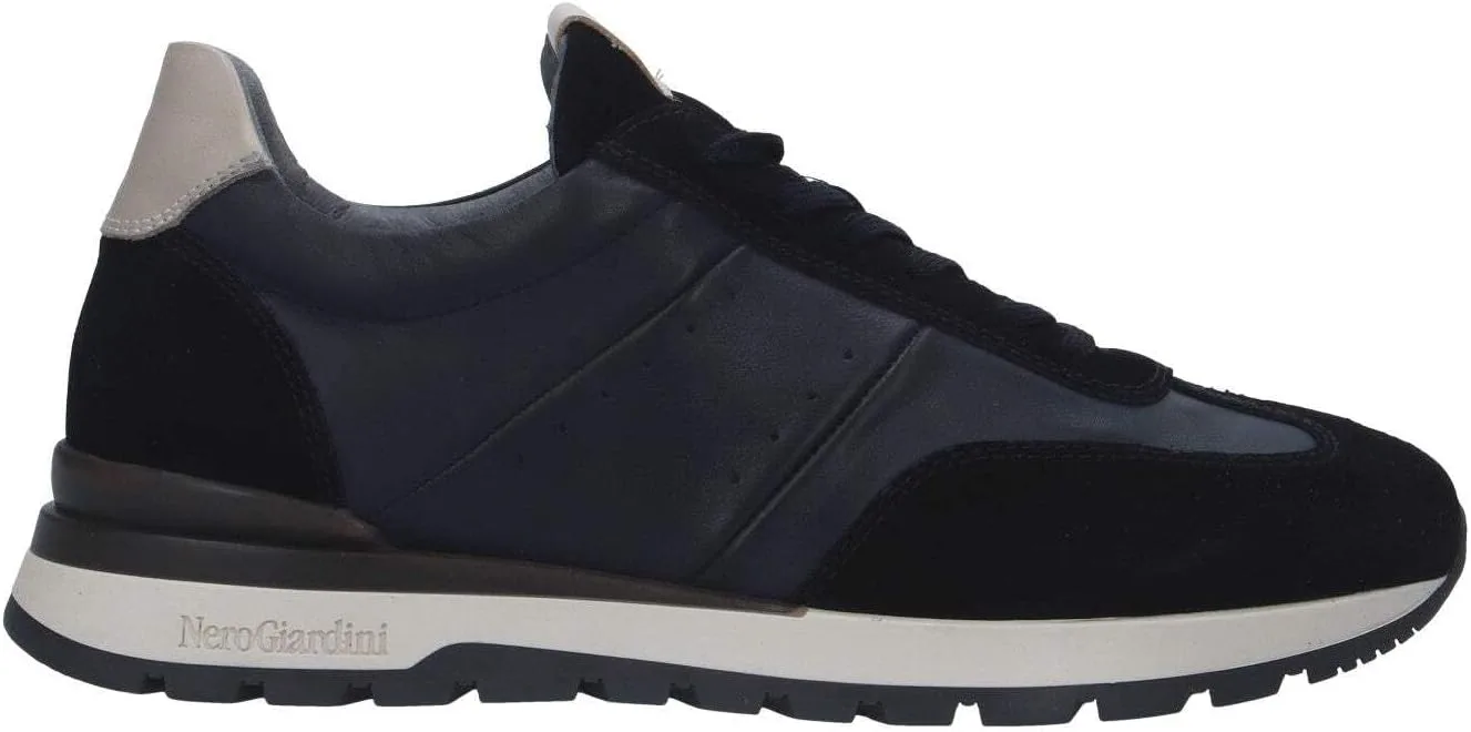 Мужские кроссовки Nero Giardini I400411U из гладкой замши, синий