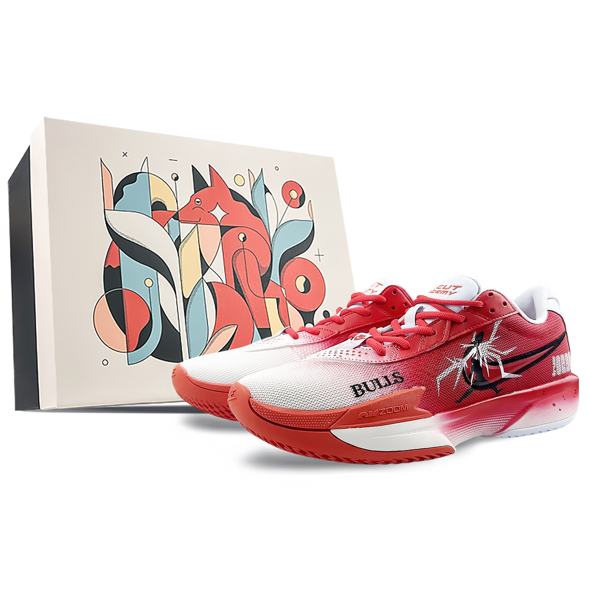 

Nike Кроссовки Air Zoom G.T. Cut Academy противоскользящие низкие баскетбольные унисекс бело-красные азиатская версия красные, цвет Red