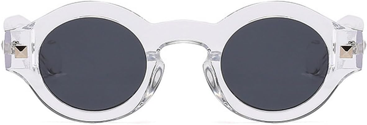 

Laureles Винтажные солнцезащитные очки с заклепками, круглые, с градиентным переходом цвета, для женщин, модные солнцезащитные очки в стиле панк для мужчин, очки для вождения, C2