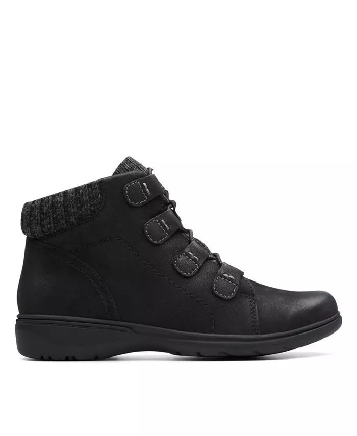 Женские ботинки Clarks Carleigh Jade из кожи комбинированные, черный — фото 2