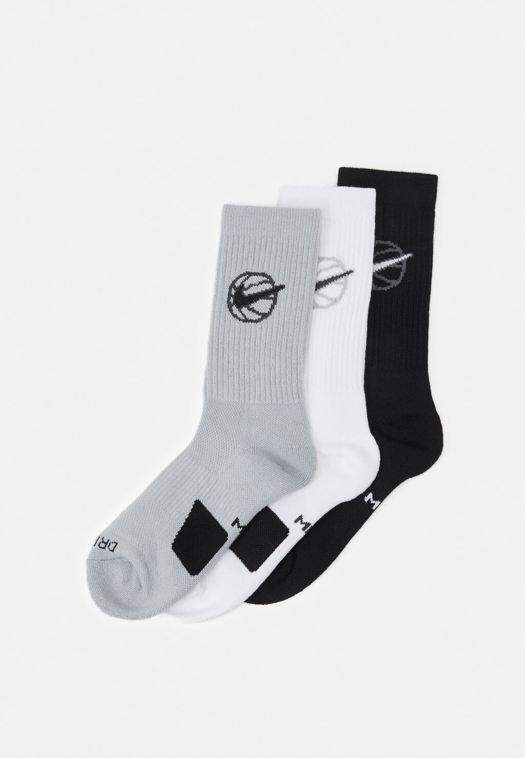 

Спортивные носки Nike Basketball Socks 3 Pack, черный/белый/серый