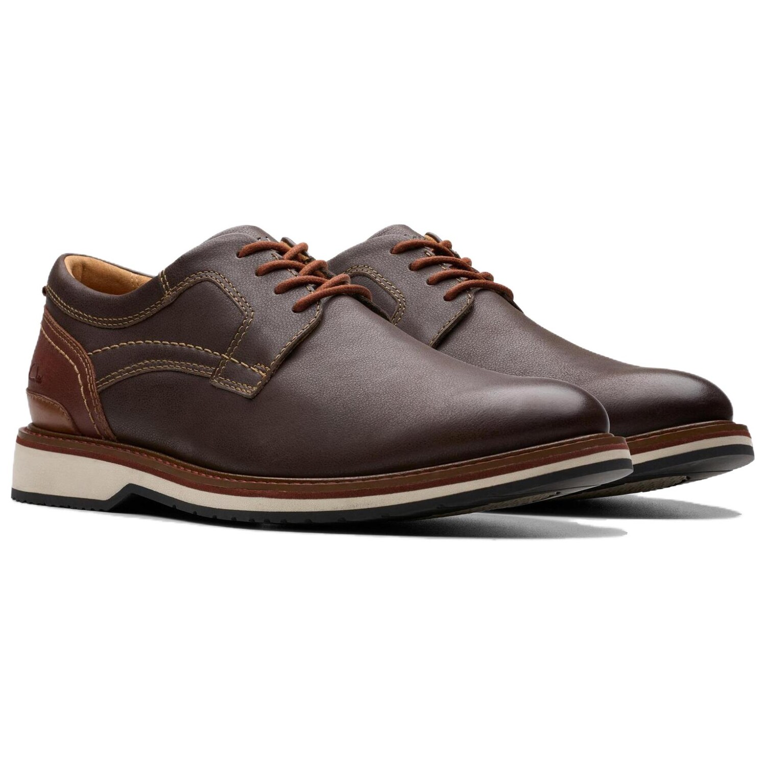 Мужские повседневные мужские низкие коричневые Clarks — фото 3