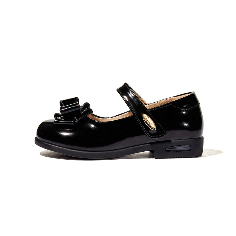 

Детские кожаные туфли с низким верхом, устойчивые к ударам и износу Snoffy, черный