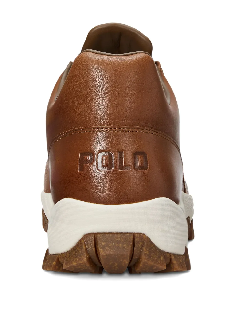 Кожаные кроссовки POLO RALPH LAUREN, коричневый — фото 3