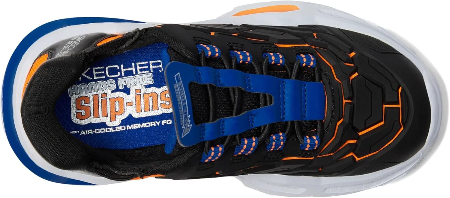 Кроссовки Skechers Unisex-Child Skech-Bots - Orbitron, черный/оранжевый — фото 3