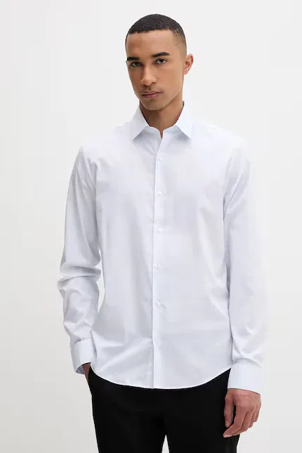 Рубашка в полоску slim fit Calvin Klein, синий