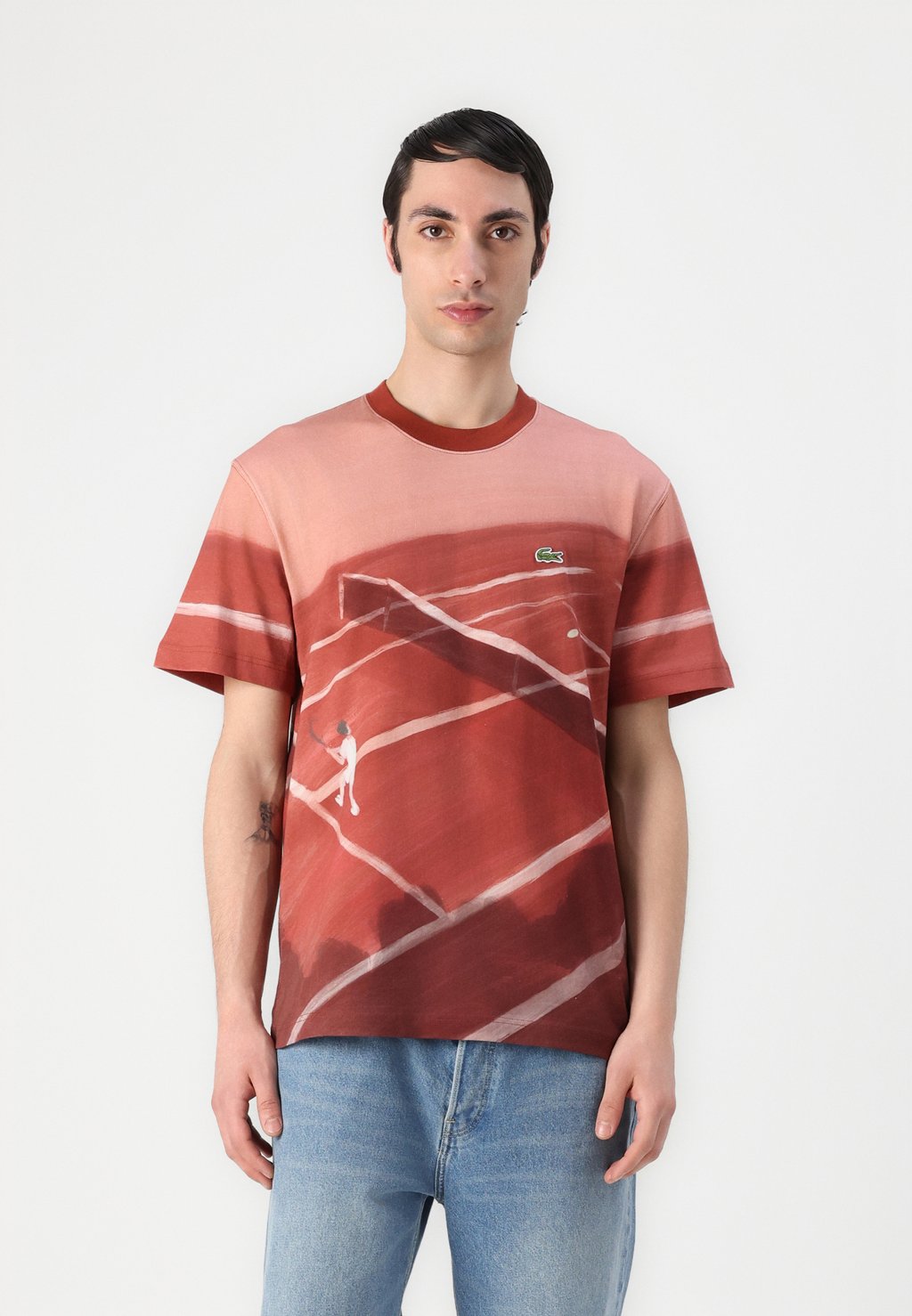 

Футболка с принтом Lacoste, красный