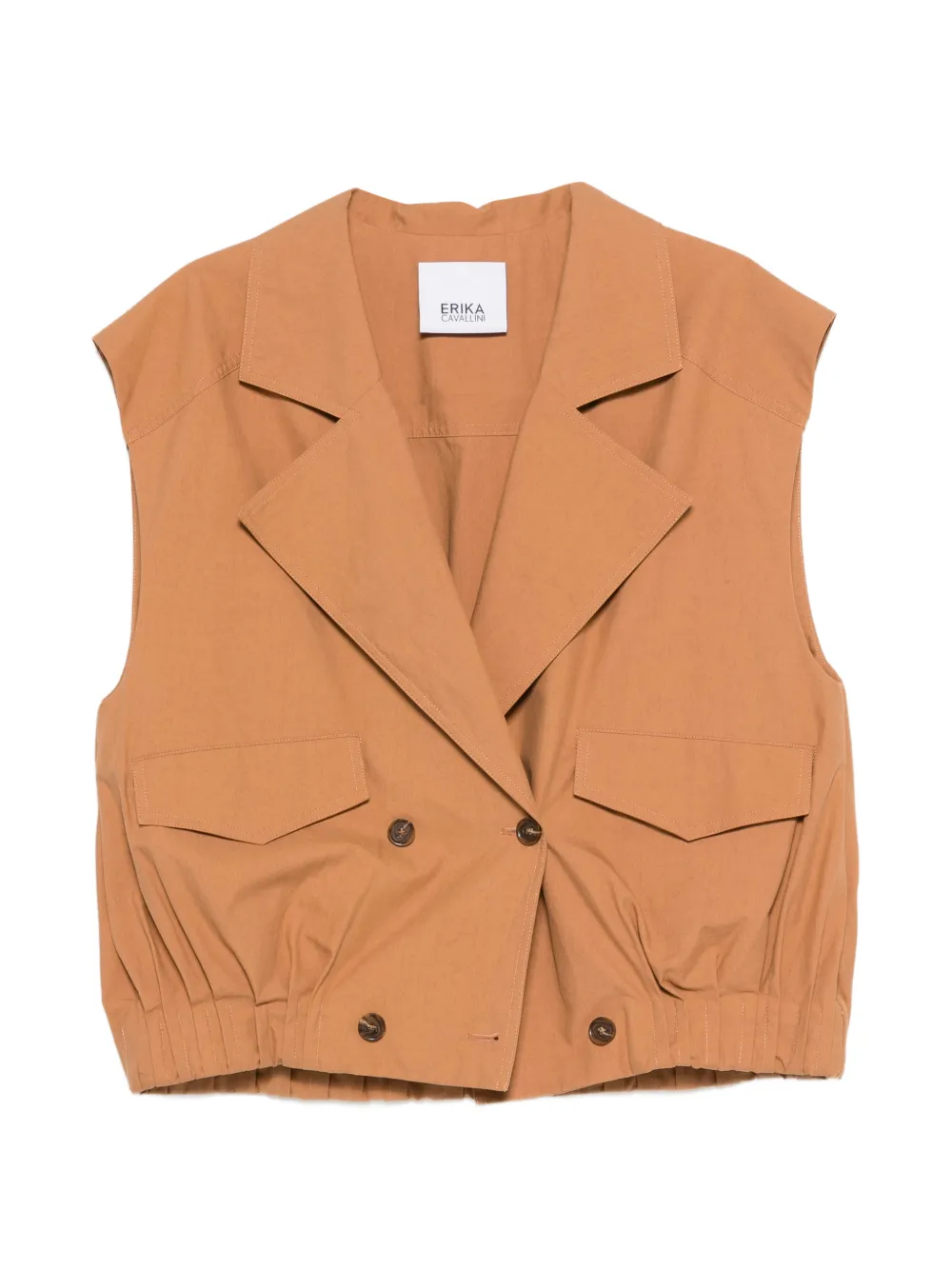 

Двубортный жилет Erika Cavallini, бежевый