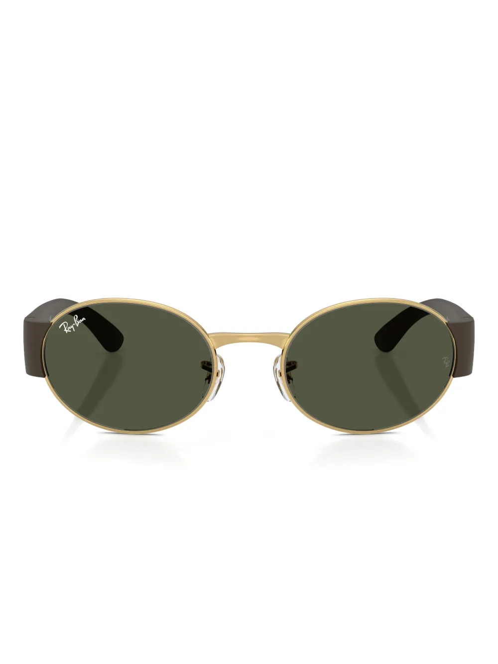 

Солнцезащитные очки овальной формы Ray-Ban, золотой