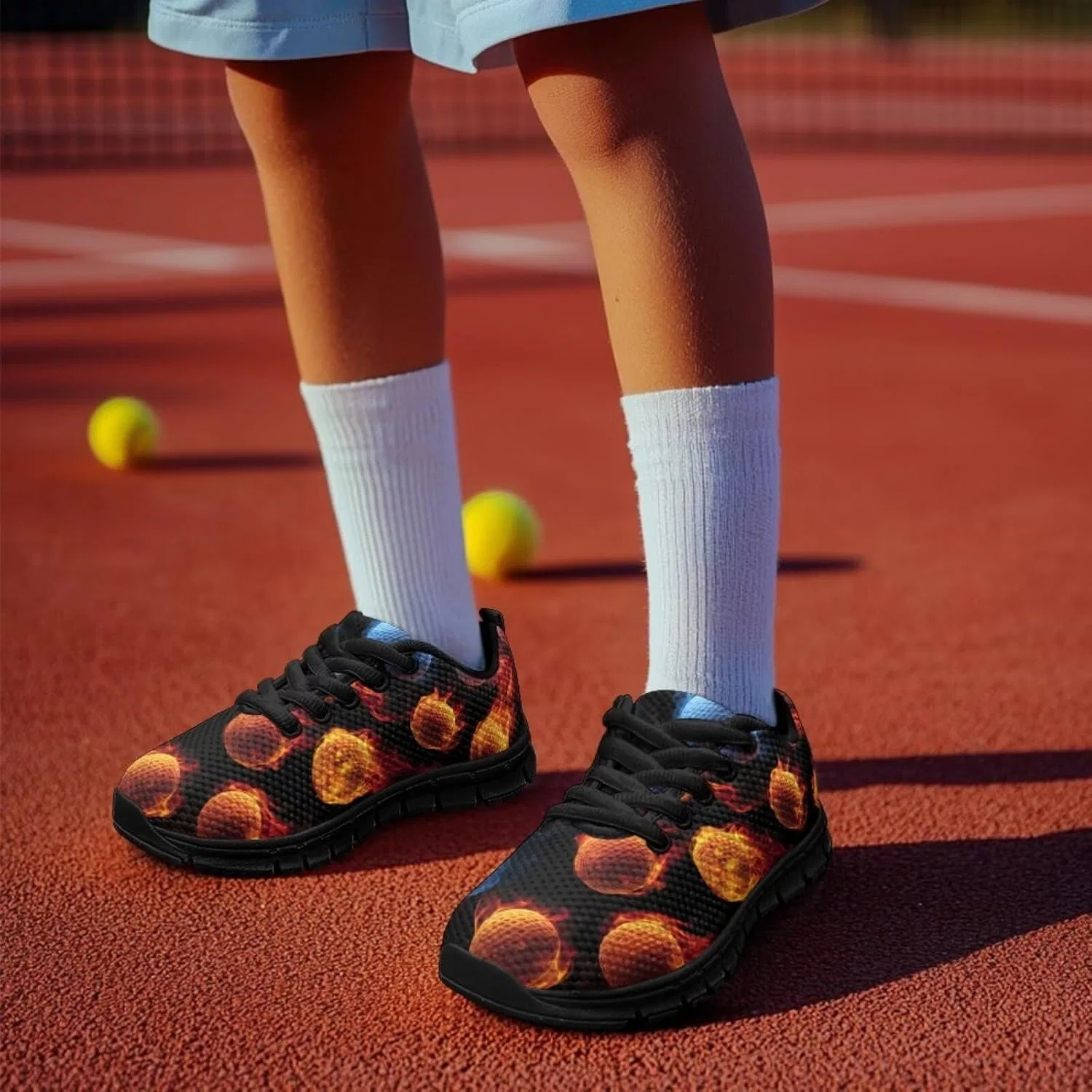 Детские кроссовки для бега и тенниса Pointodoor, Flame Golf Ball — фото 3