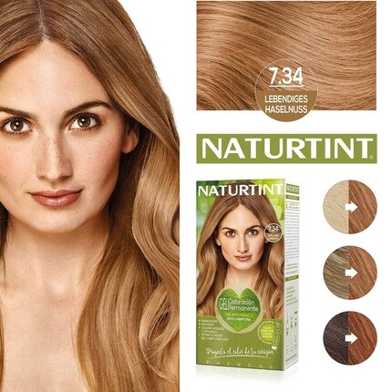 Стойкая краска для волос Naturtint 7.34 Светлый орех (без аммиака) — фото 2