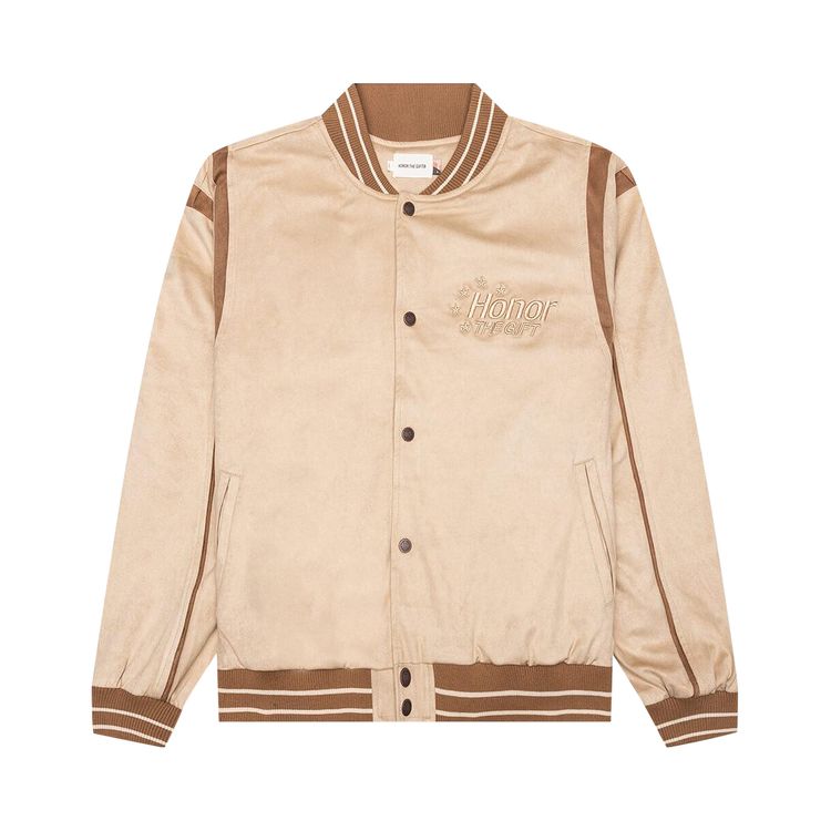 

Куртка Honor The Gift Oil Head Varsity Jacket 'Tan', желто-коричневый