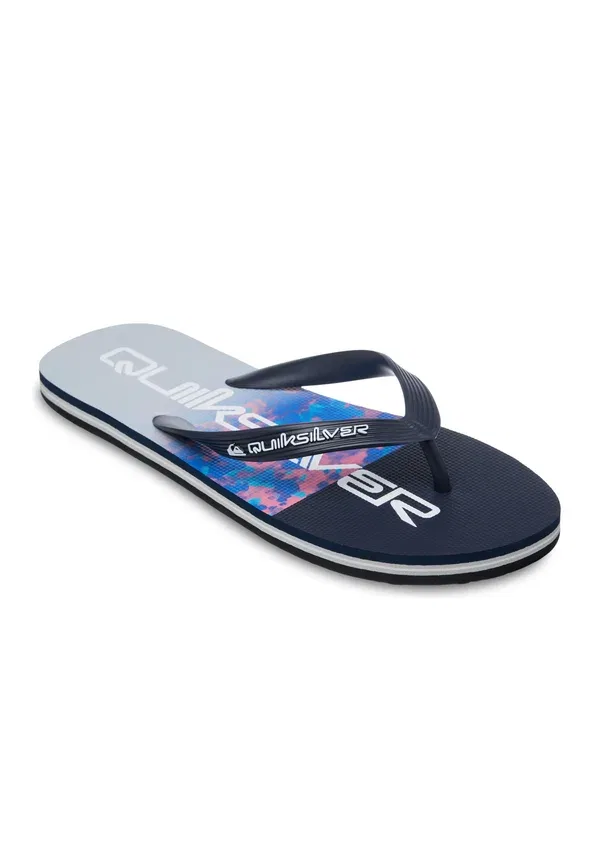 Мужские пляжные тапки Quiksilver Molokai stripe pool shoes, бирюзовый — фото 4