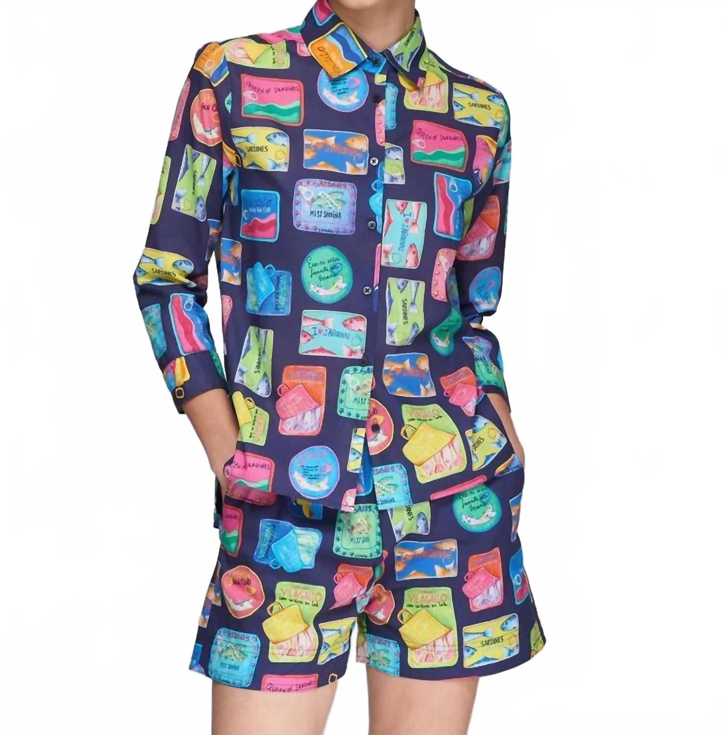 

Футболка Sardine темно-синего цвета Vilagallo, темно-синий