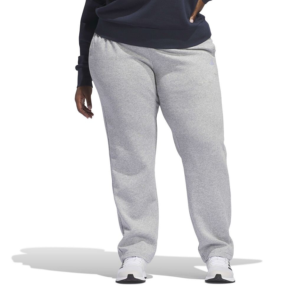 

Спортивные брюки больших размеров adidas Essentials Feel Cosy с открытым подолом Adidas, цвет Medium Gray White