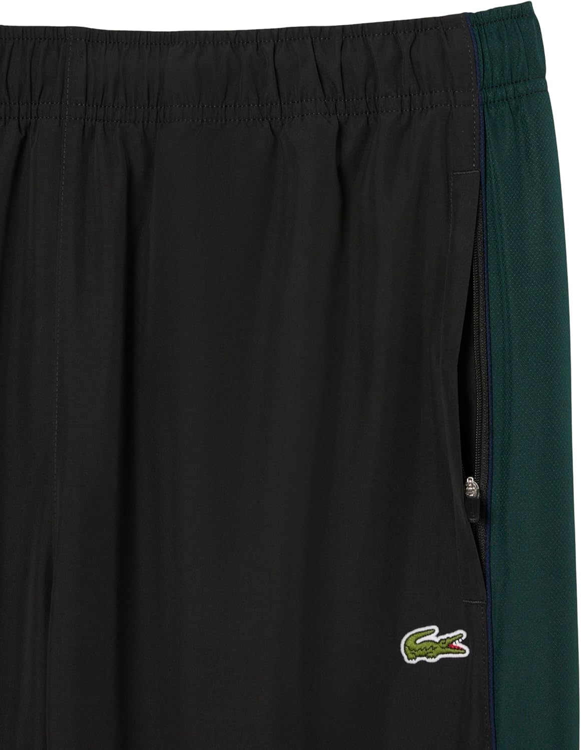 Мужские водоотталкивающие спортивные брюки Lacoste с цветными блоками, Black/Lapland/Sinople — фото 2