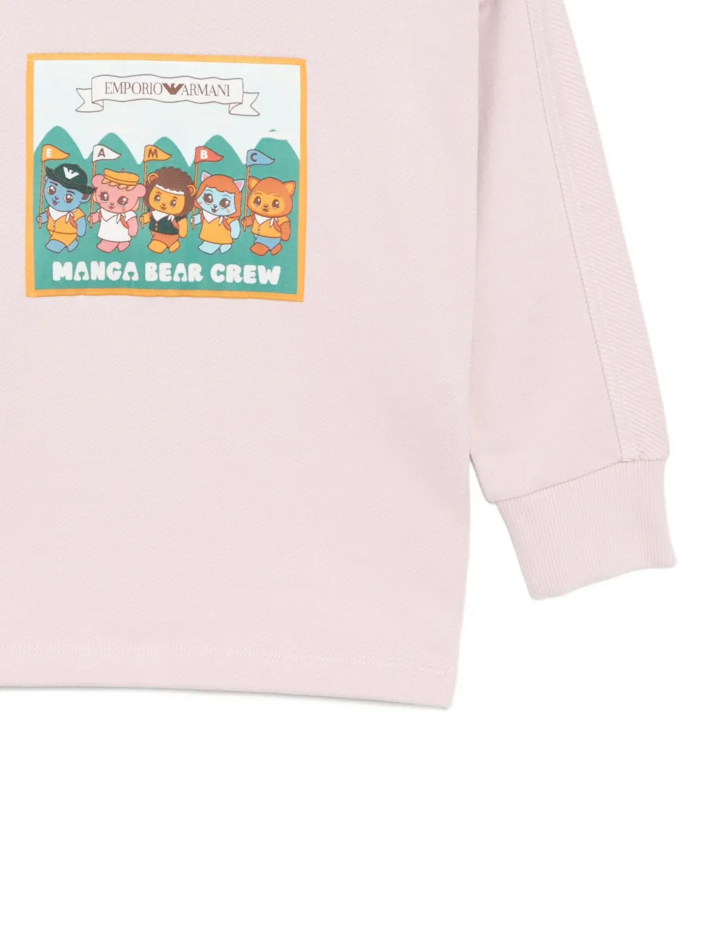 Худи Manga Bear Crew Emporio Armani Kids, розовый — фото 3