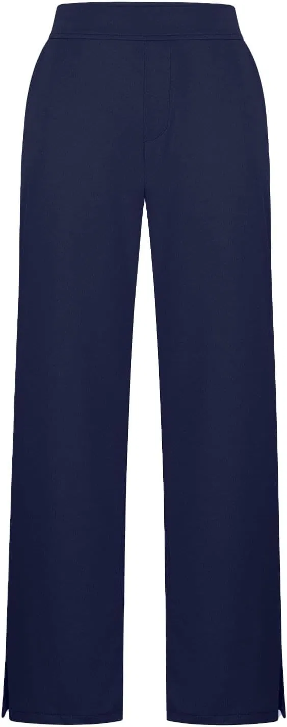 Yoga Dress Work Pants для женщин Stretch Business Casual High Waisted Wide Leg комфортные женские брюки с карманами Generic, синий — фото 4