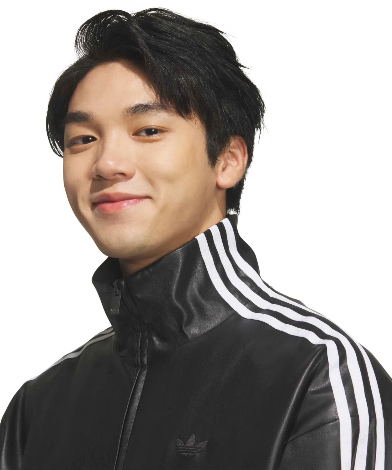Толстовка спортивная adidas PLEATHER 3STRIPES TRACK TOP, черный — фото 2
