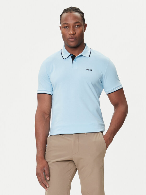 

Поло slim fit Paul 50506193 Boss, голубой