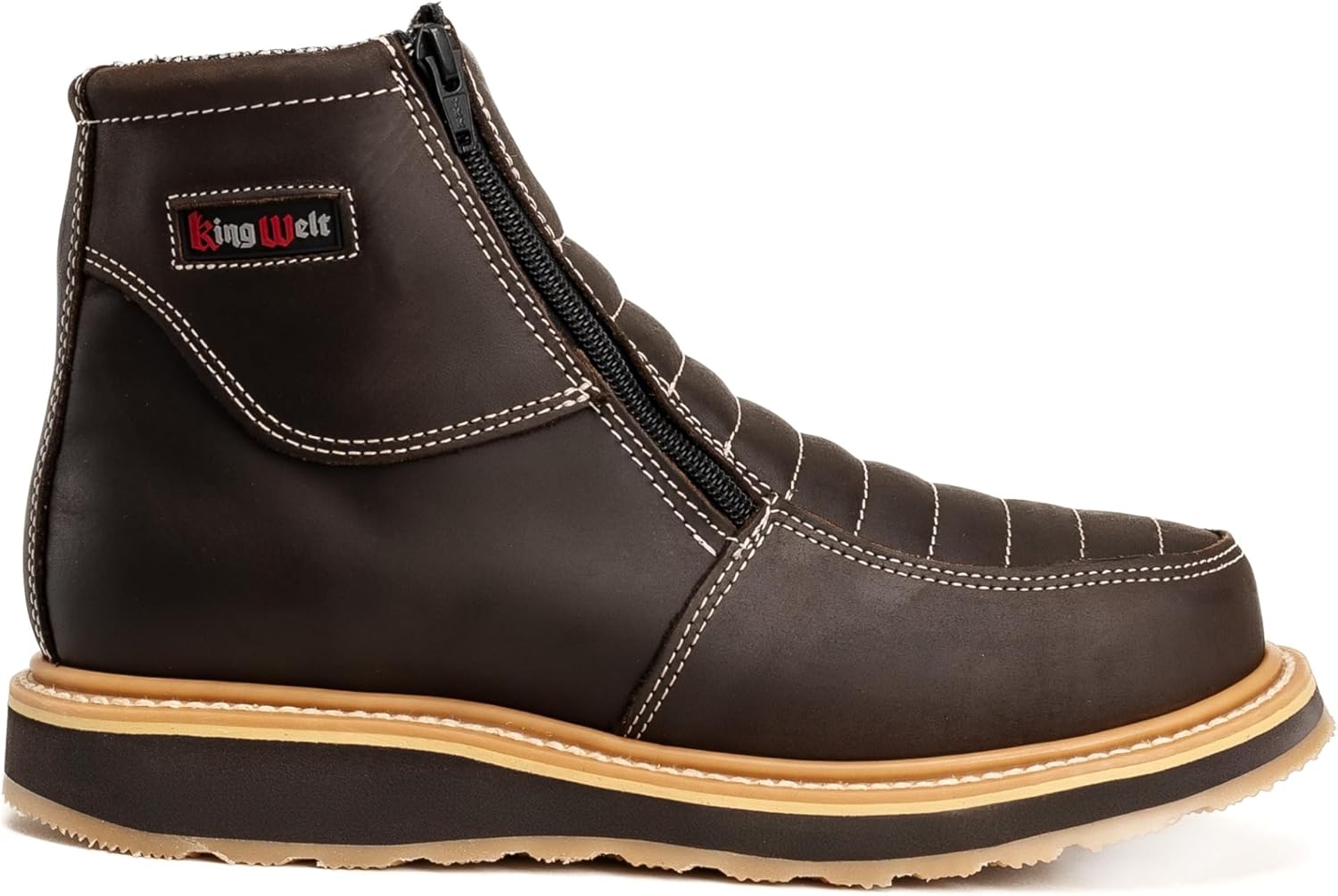 

Ботинки для работы мужские King Welt Ultra Flex 6 339 с молнией, двойной плотности, легкие, коричневый