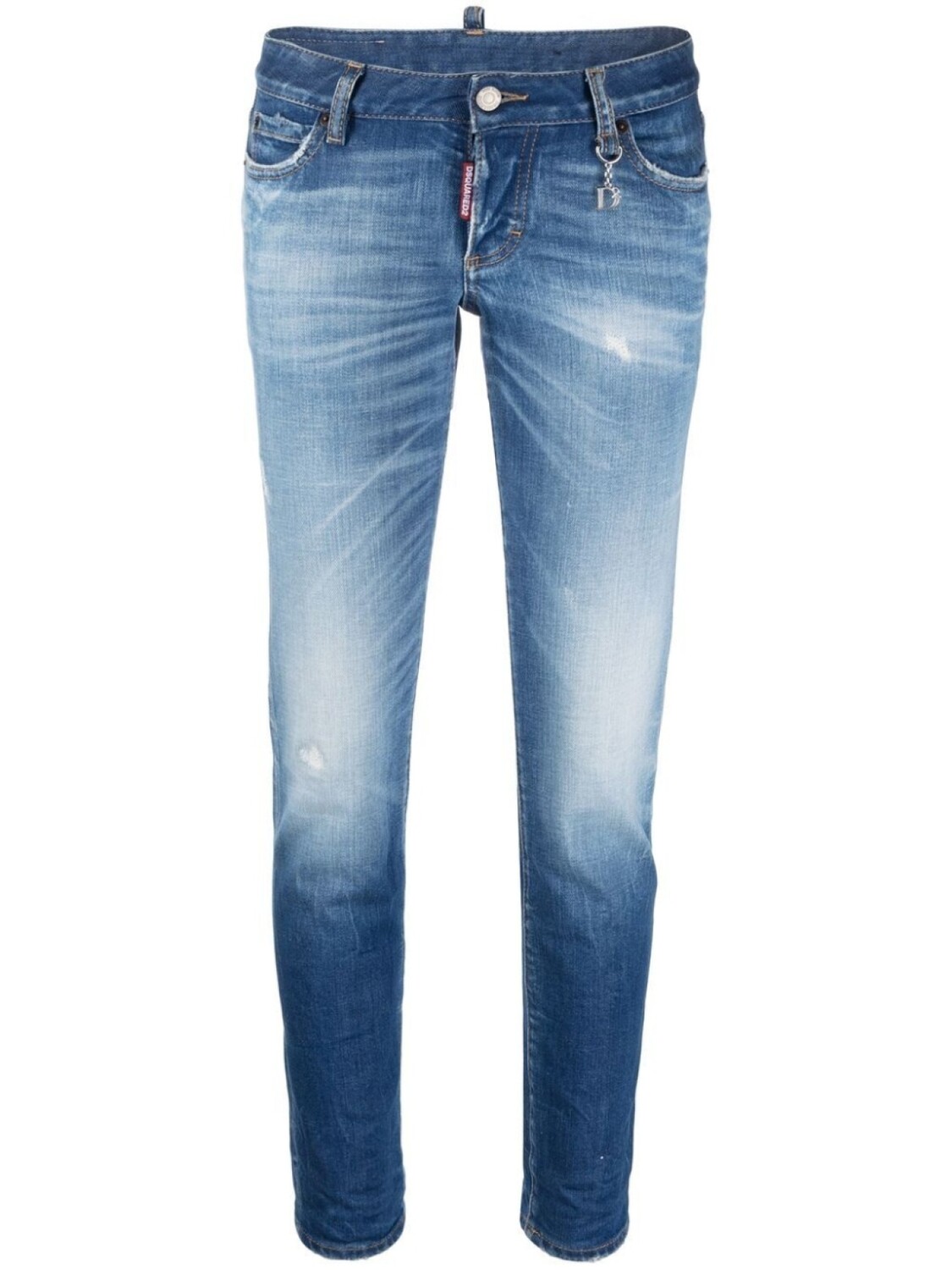 

Dsquared2 faded slim-cut jeans, синий