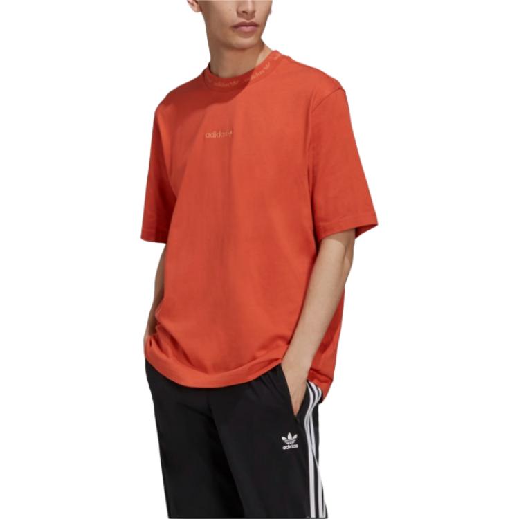 Футболка мужская оранжево-красная Adidas Originals — фото 3