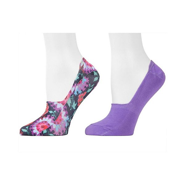 

Орнаментальные носки с цветочным принтом 2 шт Natori, Black Purple