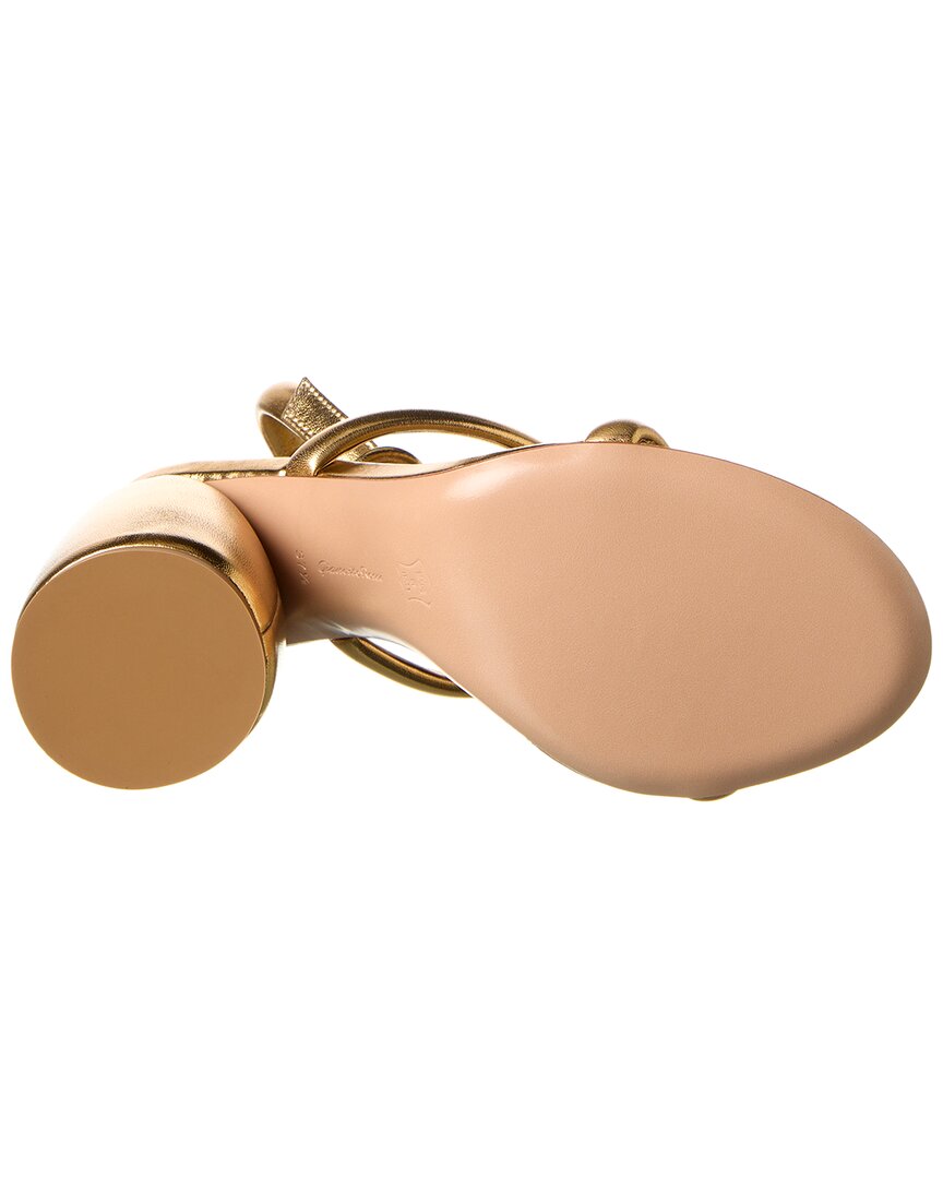 Gianvito Rossi Adrie 95 Leather Sandal, желтый — фото 4