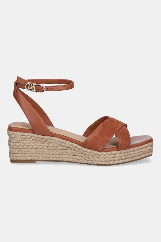 Кожаные сандалии LEATHER & SUEDE MID WEDGE ESPAD Tommy Hilfiger, коричневый — фото 2