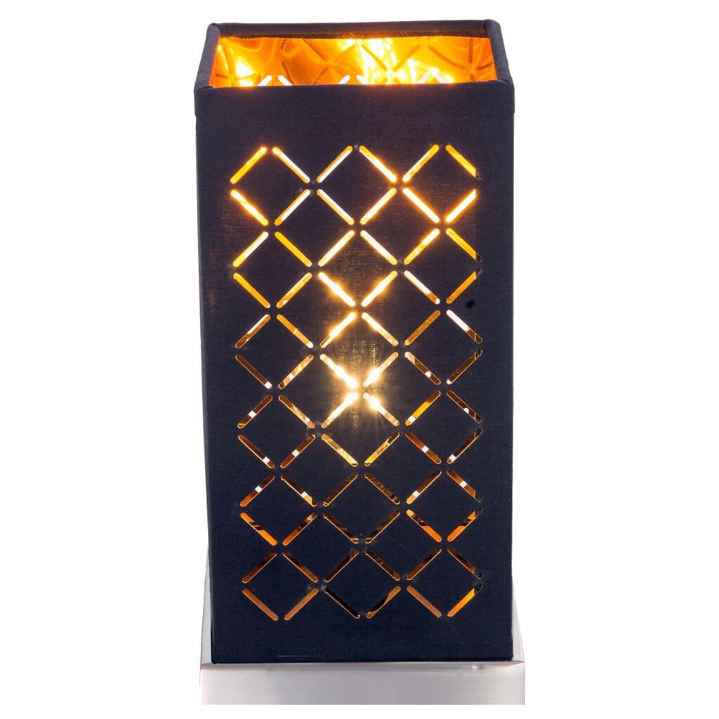 

Текстильная настольная лампа RGB LED, черное золото, В 25 см, CLARKE etc-shop, черный
